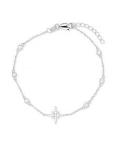 Cubic Zirconia Starburst Chain Bracelet