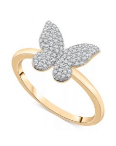 Diamond Butterfly Ring (1/6 ct. t.w.) in 14k Gold, Created for Macy's (Also Available in Black Diamond)