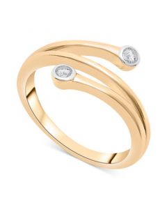 Diamond Bezel Statement Ring (1/10 ct. t.w.) in 14k Gold, Created for Macy's