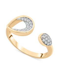 Diamond Cut-Out Cuff Ring (1/6 ct. t.w.) in 14k Gold, Created for Macy's