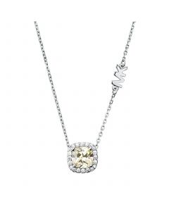 Women's Cushion Halo Pendant with Cubic Zirconia Clear Stones