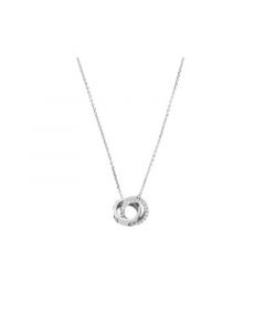 Women's Fulton Station Pave Interwined Ring Pendant with Clear Stones