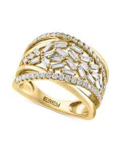 EFFY® Diamond Baguette Cluster Ring (7/8 ct. t.w.) in 14k Gold