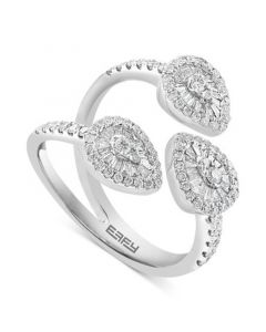 EFFY® Diamond Triple Baguette Cluster Statement Ring (5/8 ct. t.w.) in 14k White Gold