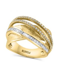 EFFY® Diamond Crossover Statement Ring (1/2 ct. t.w.) in 14k Gold