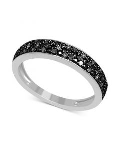 Black Diamond Pavé Band (1/6 ct. t.w.) in Sterling Silver