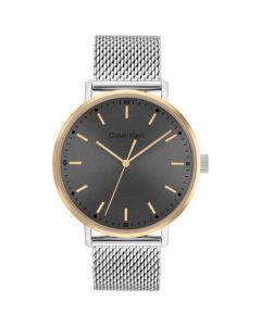 Two-Tone Stainless Steel Mesh Bracelet Watch 42mm