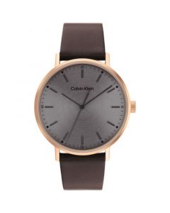 Brown Leather Strap Watch 42mm