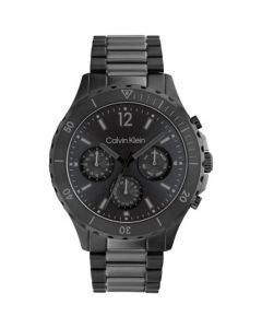 Black Stainless Steel Bracelet Watch 44mm