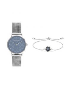 Women's Perry Stainless Steel Mesh Bracelet Watch 28mm Gift Set