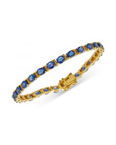 Sapphire Tennis Bracelet (14 ct. t.w.) in 14k Gold-Plated Sterling Silver