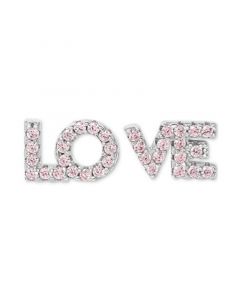 Pink Cubic Zirconia LOVE Stud Earrings in Sterling Silver, Created for Macy's