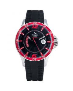 Men's Hurricane Black Silicone Strap Watch 46mm