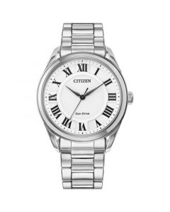 Eco-Drive Women's Arezzo Stainless Steel Bracelet Watch 35mm