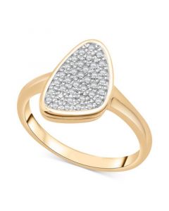 Diamond Pavé Abstract Statement Ring (1/6 ct. t.w.) in 10k Gold