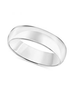 Men's Comfort Fit Wedding Band (6mm) in 14k Gold or 14k White Gold