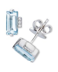 Sky Blue Topaz (2 ct. t.w.) & White Topaz Accent Stud Earrings in Sterling Silver (Also Available in Amethyst)