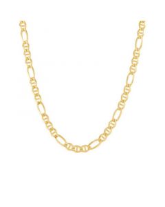 Figaro/Mariner Link 22" Chain Necklace in 10k Gold