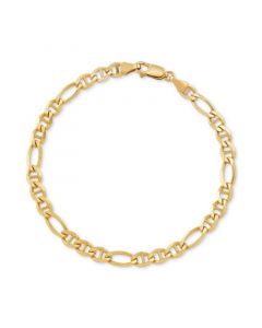 Men's Figaro/Mariner Link Chain Bracelet in 10k Gold