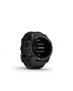 Unisex Epix Black Titanium Black Silicone Band Smart Watch 33mm