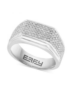 EFFY® Men's Diamond Pavé Cluster Ring (5/8 ct. t.w.) in Sterling Silver