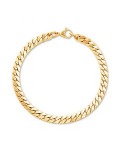 Men's Cuban Link Chain Bracelet in 10k Gold