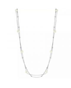 EFFY® Cultured Freshwater Pearl (9mm) & Polished Bead  Layered Necklace in Sterling Silver, 18" + 2" extender (Also available in Gold-Plated Sterling Silver)