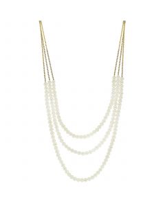 EFFY® Cultured Freshwater Pearl (7mm) 16-1/2" Layered Necklace in 14k Gold