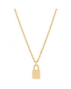 Padlock 18" Pendant Necklace in 10k Gold