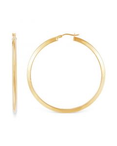 Polished Tube Medium Hoop Earrings in 10k Gold (45mm)