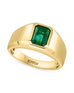 EFFY® Men's Emerald Solitaire Ring (2 ct. t.w.) in 14k Gold