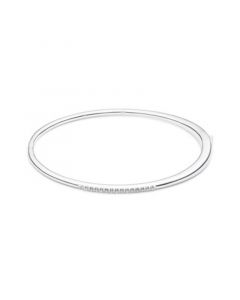 Sterling Silver and Cubic Zirconia Bangle Bracelet