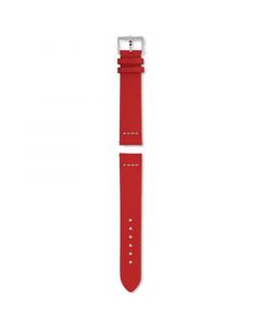 Captain Cook Red Leather Watch Strap 37mm