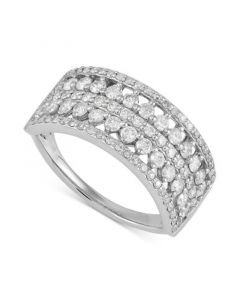 Diamond Multirow Ring (1 ct. t.w.) in 14k White Gold