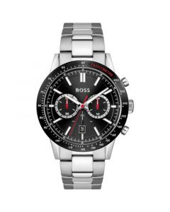 Allure Men's Chronograph Silver-Tone Stainless Steel Bracelet Watch 44mm