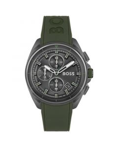 Volane Men's Chronograph Green Silicone Strap Watch 44mm