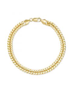 Men's Curb Link Bracelet in 14k Gold-Plated Sterling Silver