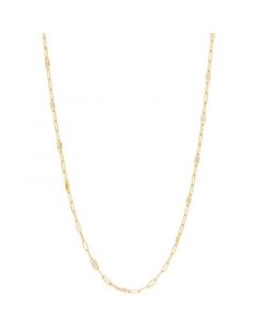 Mirror Link 18" Chain Necklace in 14k Gold