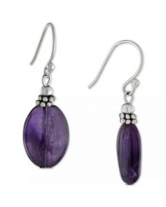 Amethyst Drop Earrings (11 ct. t.w.) in Sterling Silver, (Also in Turquoise, Sodalite, Rose Quartz, & Red Jasper), Created for Macy's