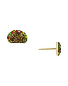 Multicolor Crystal Taco Stud Earrings in 18k Gold-Plated Sterling Silver, Created for Macy's