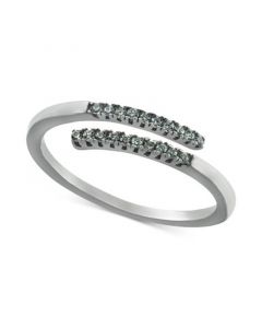 Cubic Zirconia Bypass Ring in Sterling Silver, Created for Macy's