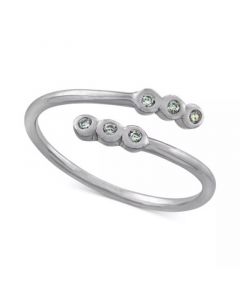 Cubic Zirconia Bezel Bypass Ring, Created for Macy's