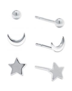 3-Pc. Set Celestial Stud Earrings in 18k Gold-Plated Sterling Silver, Created for Macy's (Also in Sterling Silver)