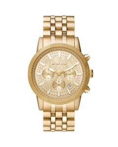 Men's Hutton Chronograph Gold-Tone Stainless Steel Bracelet Watch 43mm