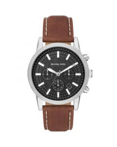 Men's Hutton Chronograph Brown Luggage Leather Strap Watch 43mm