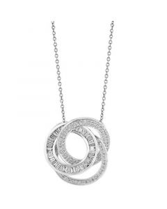 EFFY® Diamond Interlocking Triple Circle 18" Pendant Necklace (3/4 ct. t.w.) in 14k White Gold