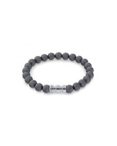 Men's Gray Matte Onyx Bracelet