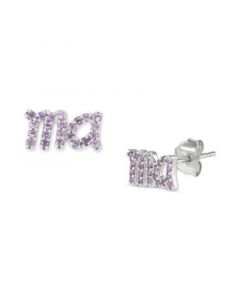 Amethyst Mama Stud Earrings (1/5 ct. t.w.) in Sterling Silver