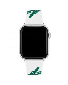 Crocodile Print White Silicone Strap for Apple Watch® 42mm/44mm