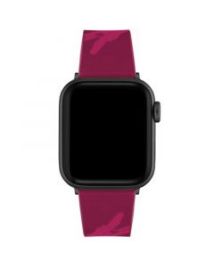 Crocodile Print Bordeaux Silicone Strap for Apple Watch® 38mm/40mm